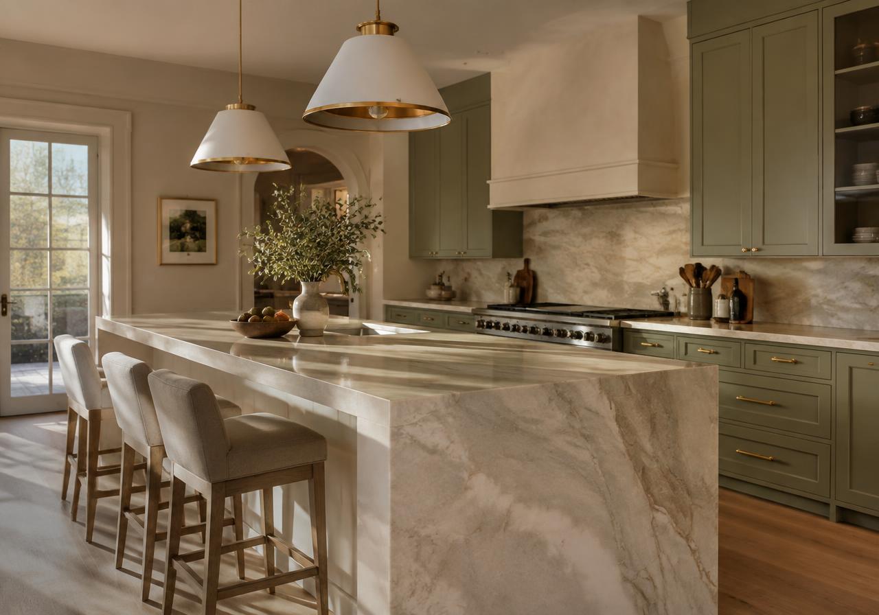 Taj Mahal porcelain installed